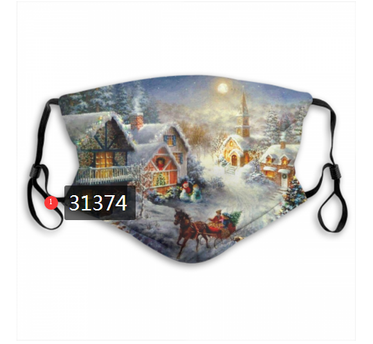 2020 Merry Christmas Dust mask with filter 49->mlb dust mask->Sports Accessory